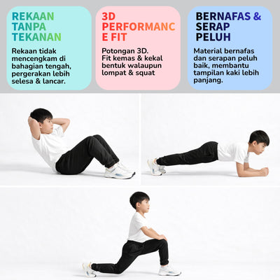 PT Seluar Latihan Scuba Premium Kaki Cekak Tracksuit Sukan Sekolah Unisex Kids Training Pants 552