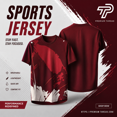 2026 Premium Sublimation Jersey Unisex | Quick Dry Breathable Microfiber Sportswear (011 MAROON)
