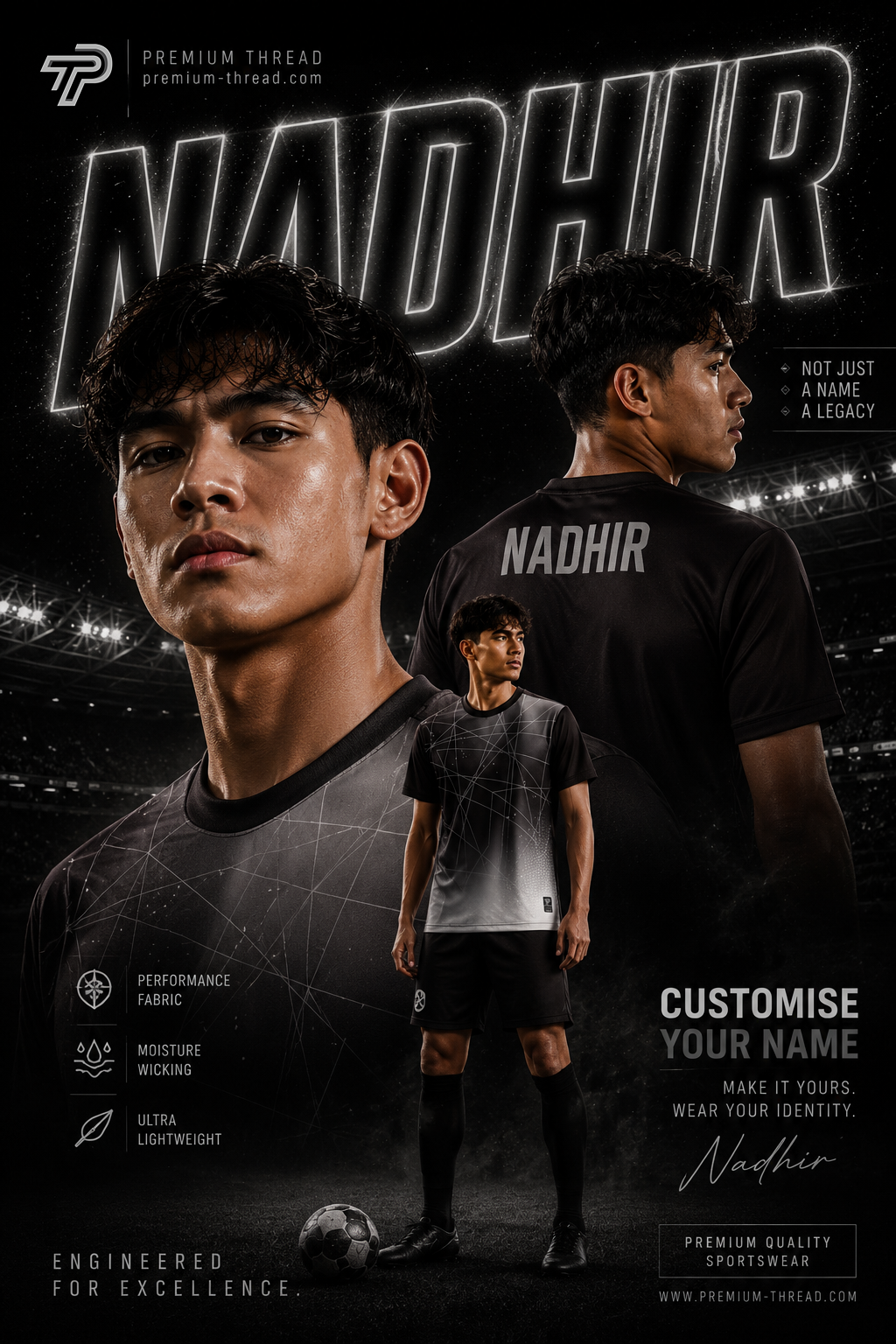 2026 Premium Sublimation Jersey Unisex | Quick Dry Breathable Microfiber Sportswear (013 BLACK)