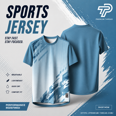 2026 Premium Sublimation Jersey Unisex | Quick Dry Breathable Microfiber Sportswear (015 LIGHT BLUE)