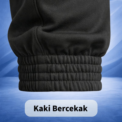 Seluar Track Tricot Kaki Cekak | TrackSuits Unisex Budak Dan Dewasa Hitam & Biru Gelap (771)