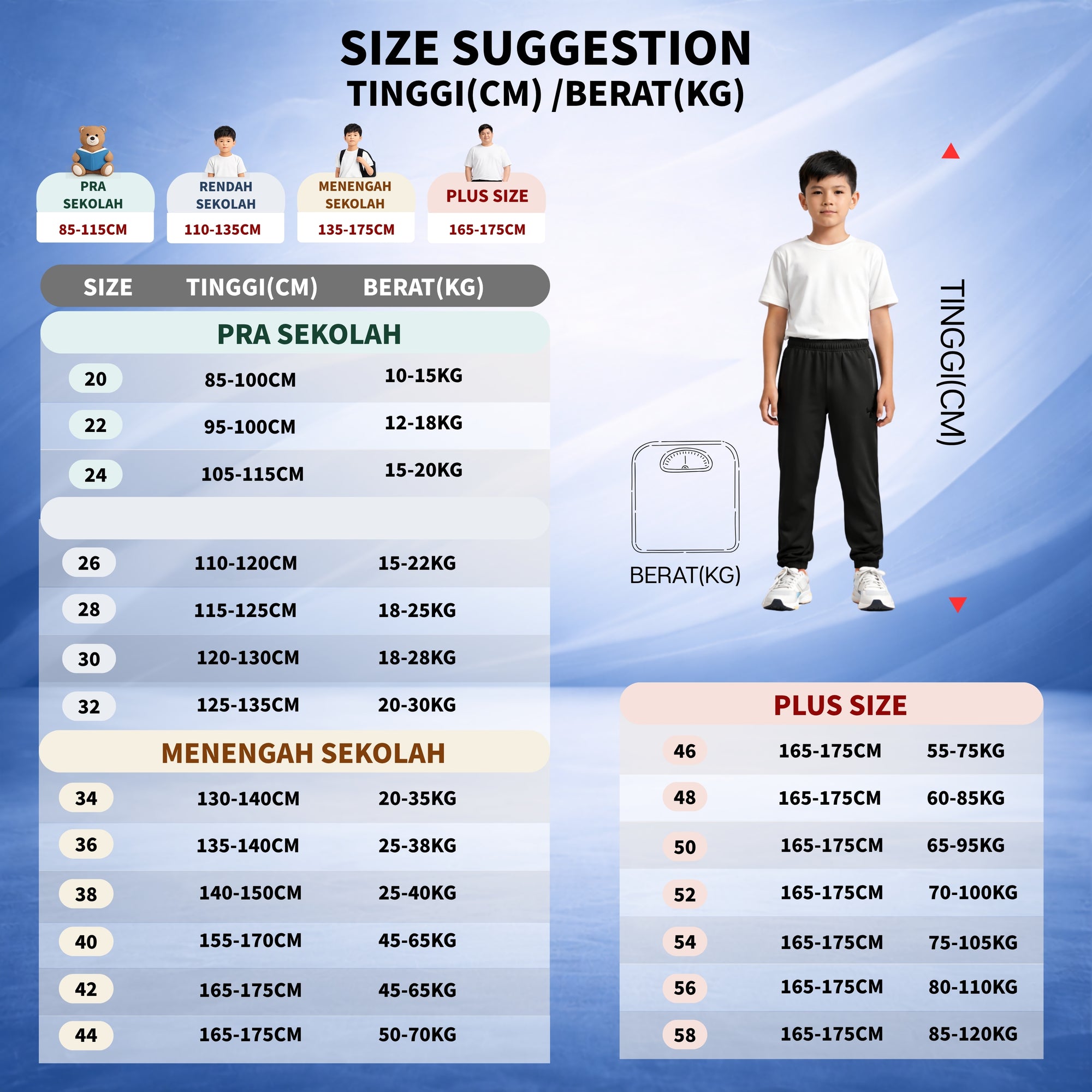 Seluar Track Tricot Kaki Cekak | TrackSuits Unisex Budak Dan Dewasa Hitam & Biru Gelap (771)