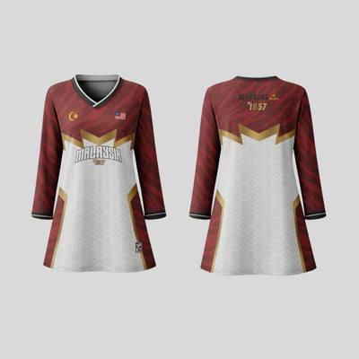 Baju Jersey Family 🇲🇾 Merdeka Malaysia Premium Unisex Microfiber | Jersi Merdeka Muslimah Lengan Panjang | Baju Tema Hari Kebangsaan Jalur Gemilang 021/029