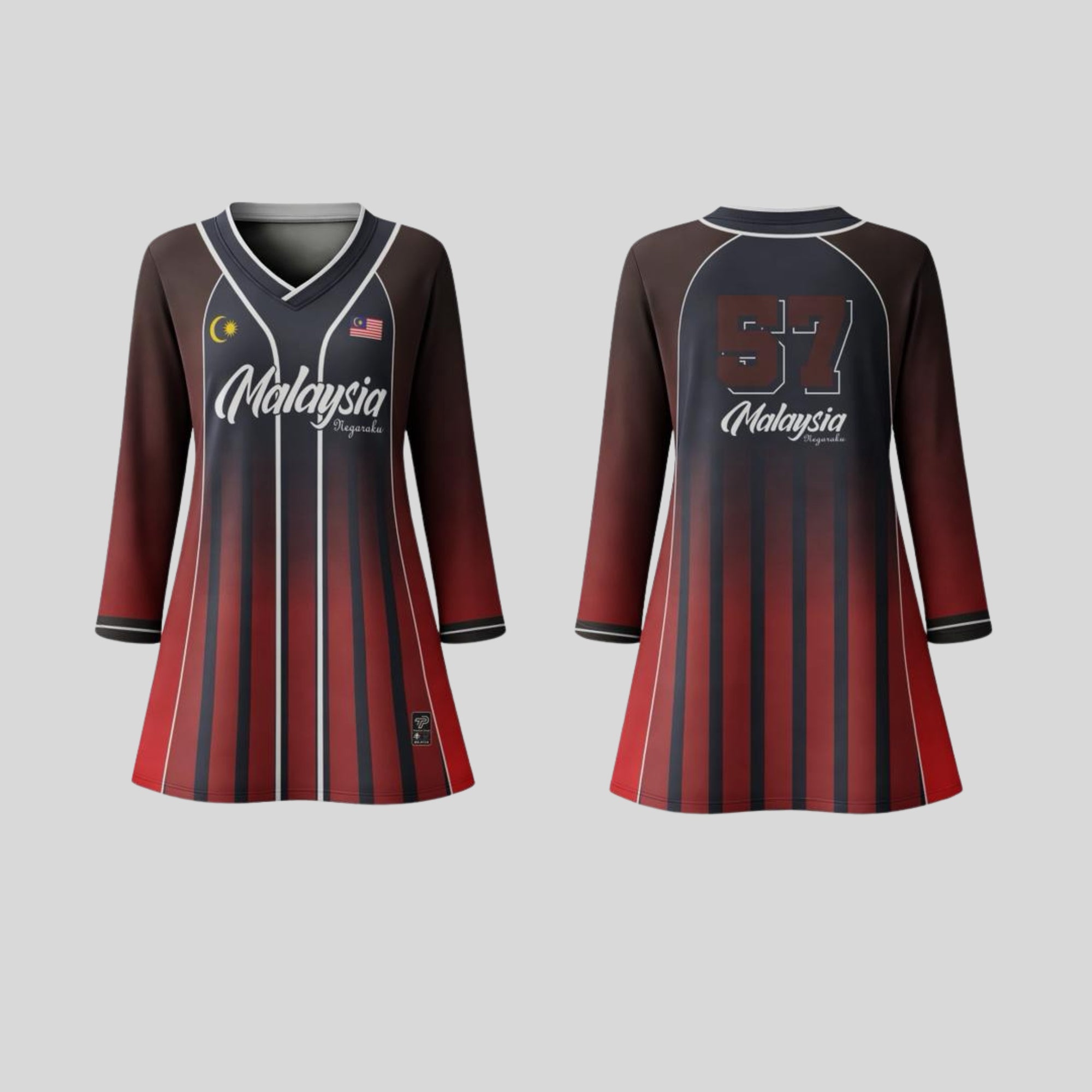 Baju Jersey Family 🇲🇾 Merdeka Malaysia Premium Unisex Microfiber | Jersi Merdeka Muslimah Lengan Panjang | Baju Tema Hari Kebangsaan Jalur Gemilang 020/028