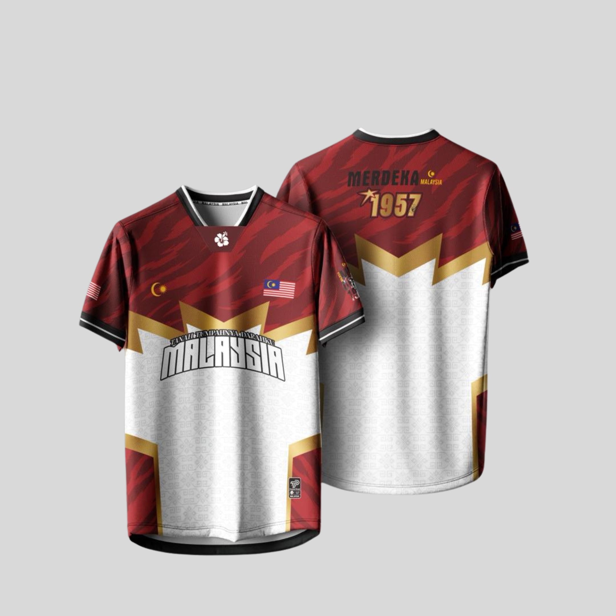 Baju Jersey Family 🇲🇾 Merdeka Malaysia Premium Unisex Microfiber | Jersi Merdeka Muslimah Lengan Panjang | Baju Tema Hari Kebangsaan Jalur Gemilang 021/029