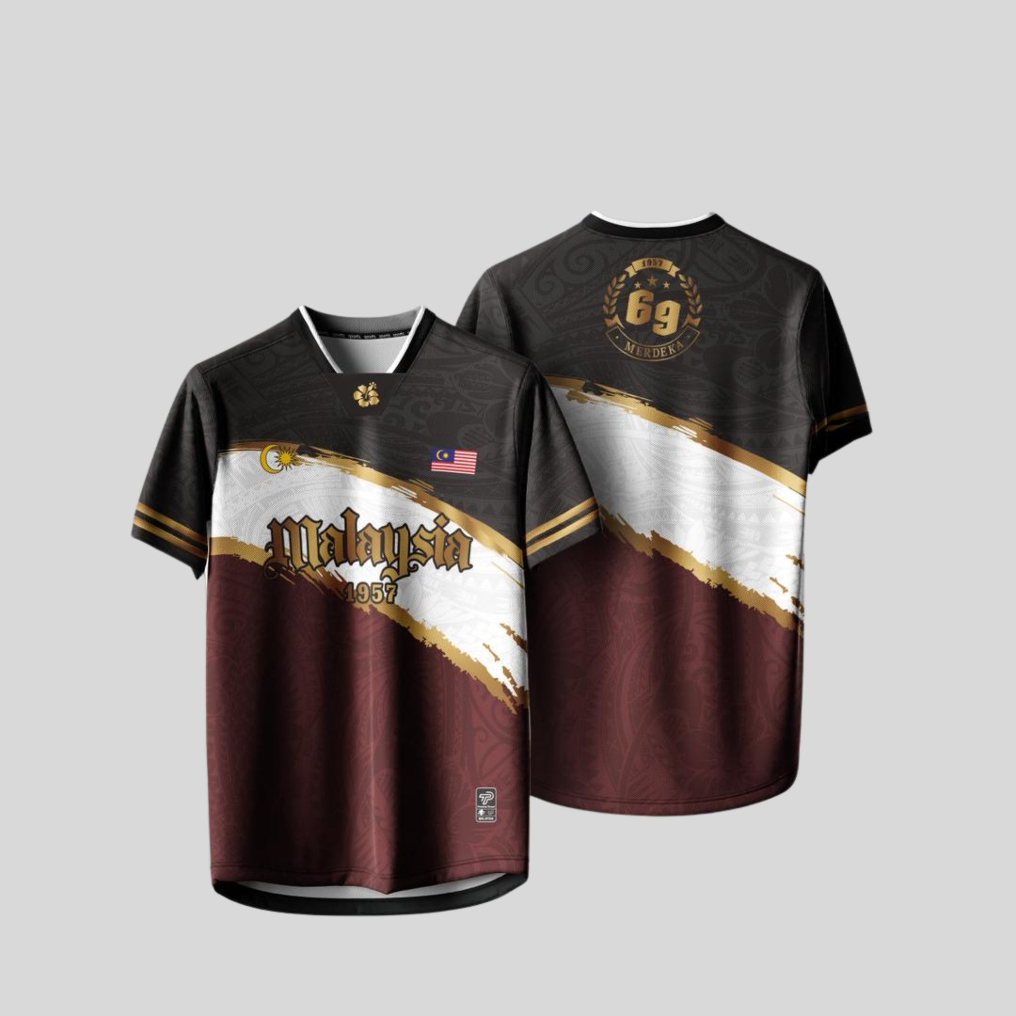Baju Jersey Family 🇲🇾 Merdeka Malaysia Premium Unisex Microfiber | Jersi Merdeka Muslimah Lengan Panjang | Baju Tema Hari Kebangsaan Jalur Gemilang 023/031