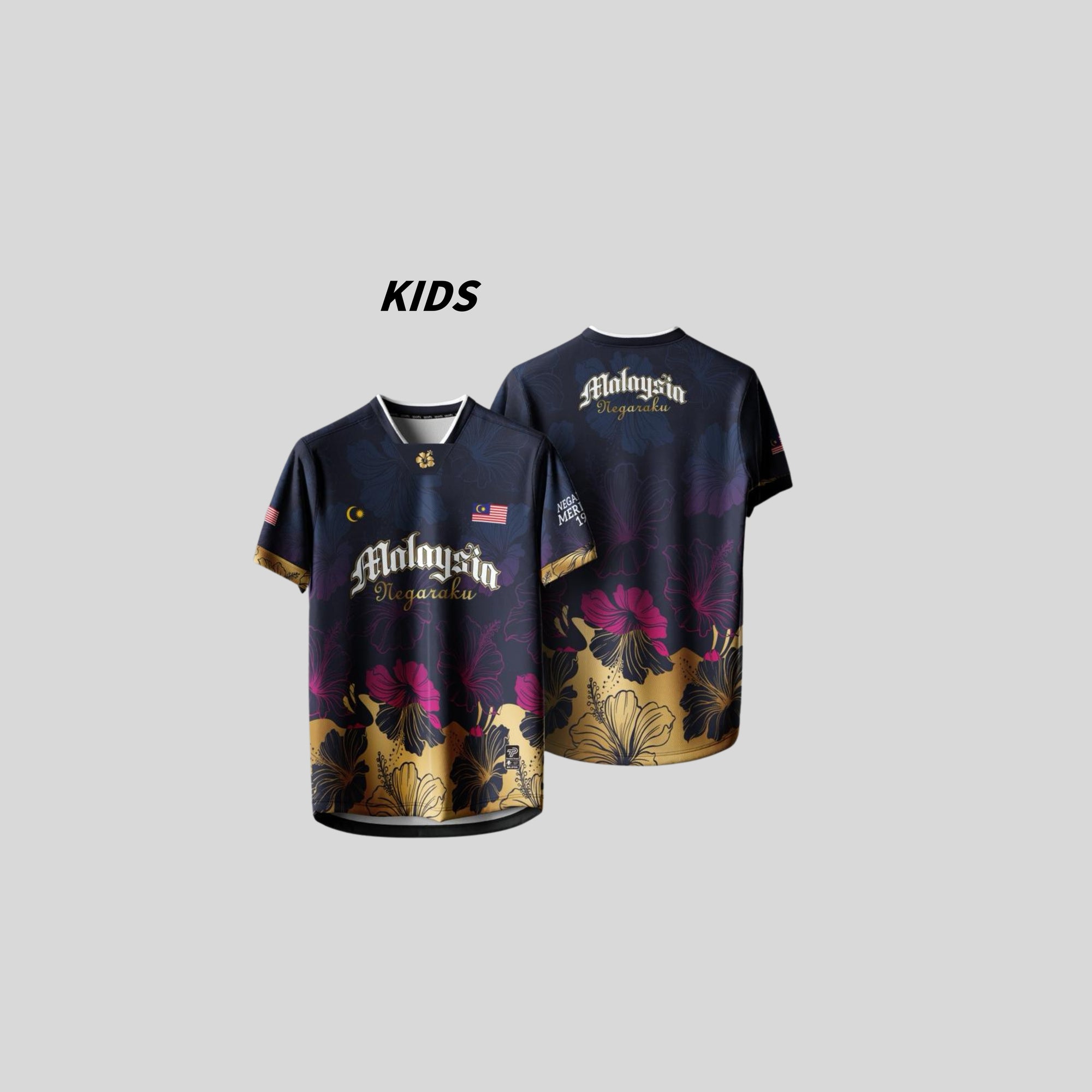 Baju Jersey Family 🇲🇾 Merdeka Malaysia Premium Unisex Microfiber | Jersi Merdeka Muslimah Lengan Panjang | Baju Tema Hari Kebangsaan Jalur Gemilang 024/032