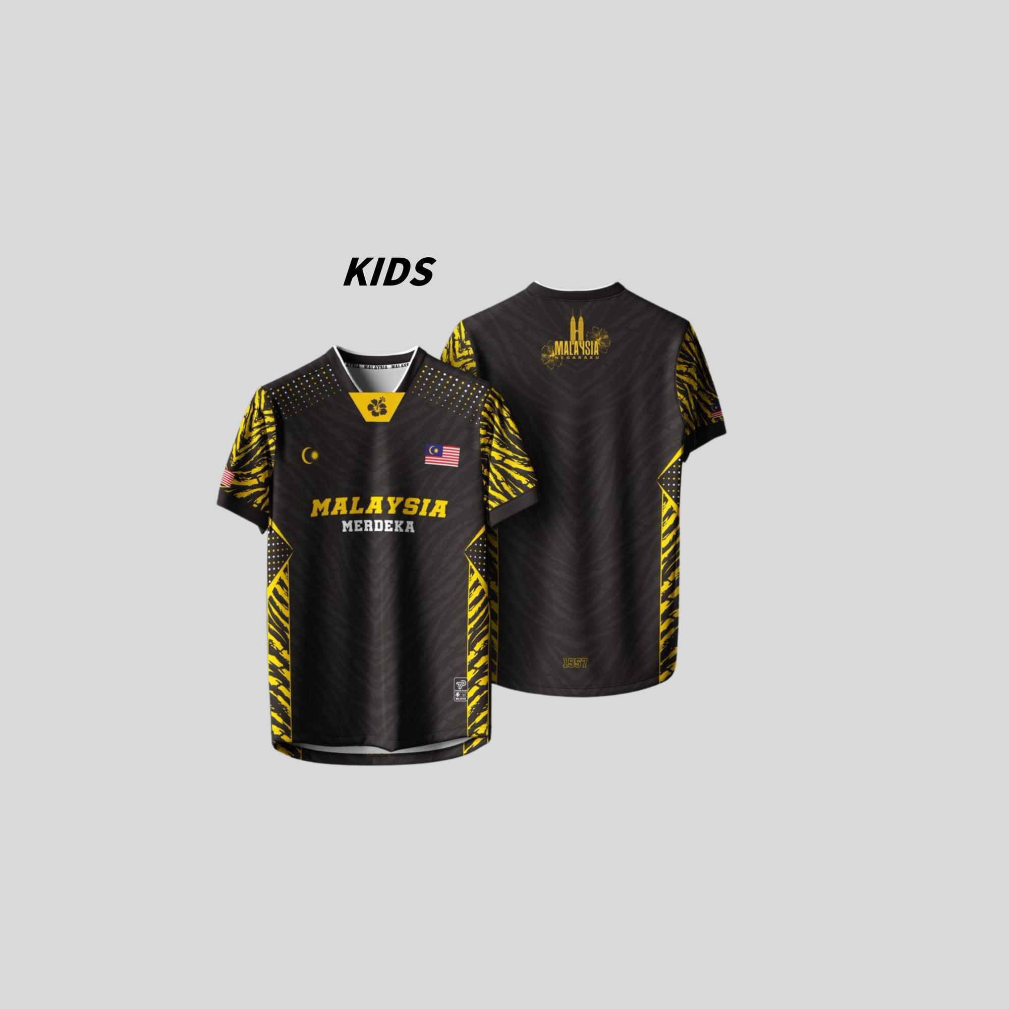 Baju Jersey Family 🇲🇾 Merdeka Malaysia Premium Unisex Microfiber | Jersi Merdeka Muslimah Lengan Panjang | Baju Tema Hari Kebangsaan Jalur Gemilang 025/033