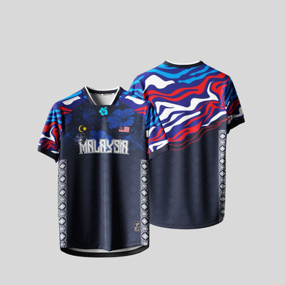 Baju Jersey Family 🇲🇾 Merdeka Malaysia Premium Unisex Microfiber | Jersi Merdeka Muslimah Lengan Panjang | Baju Tema Hari Kebangsaan Jalur Gemilang 022/030