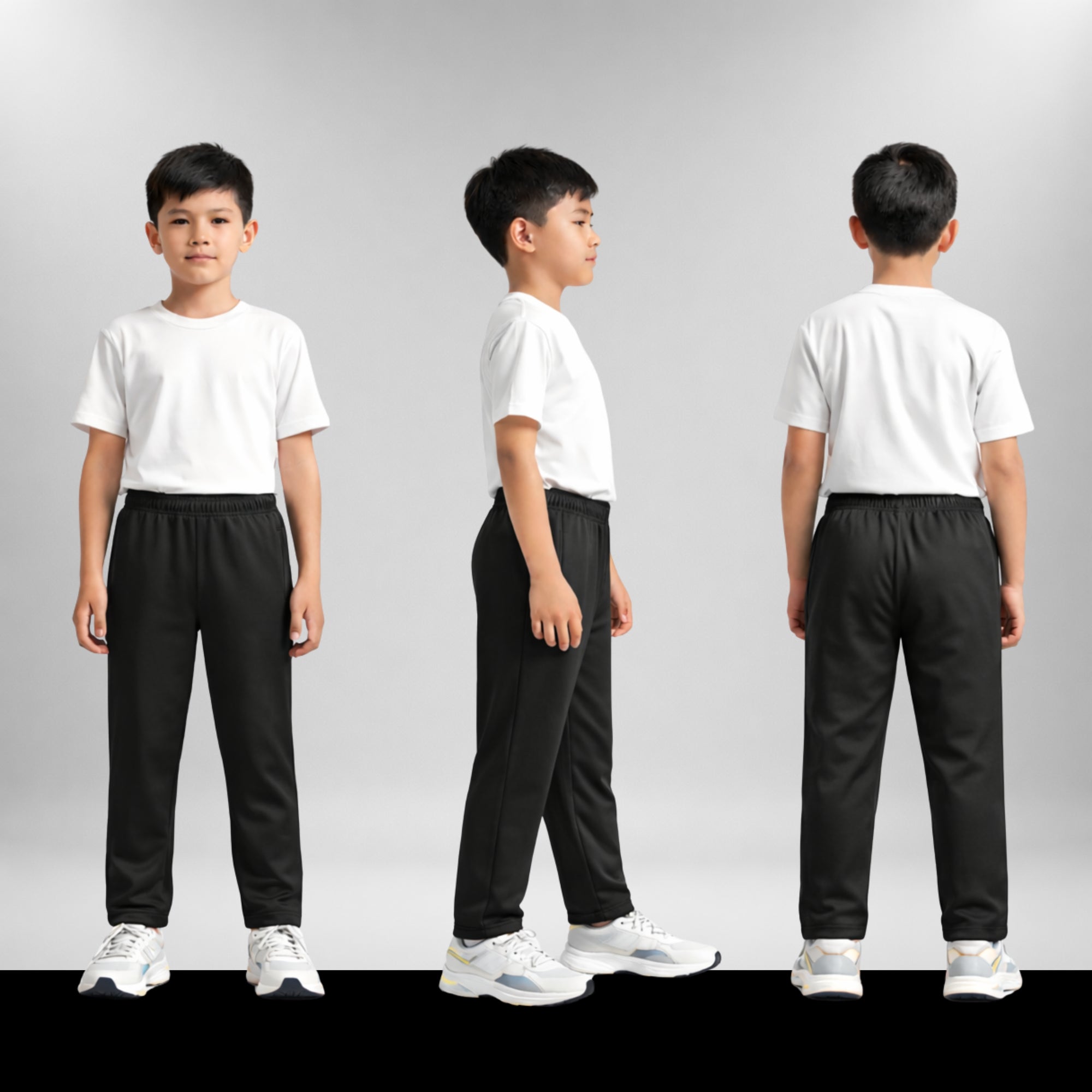 Tracksuit Scuba Kaki Biasa Unisex Budak / Dewasa Seluar Track Budak Lelaki Plain Hitam / Sekolah Dan Sukan Seluar trek scuba budak 772 Premium Thread