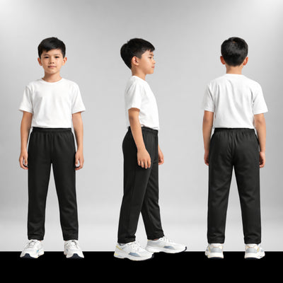 Tracksuit Scuba Kaki Biasa Unisex Budak / Dewasa Seluar Track Budak Lelaki Plain Hitam / Sekolah Dan Sukan Seluar trek scuba budak 772 Premium Thread