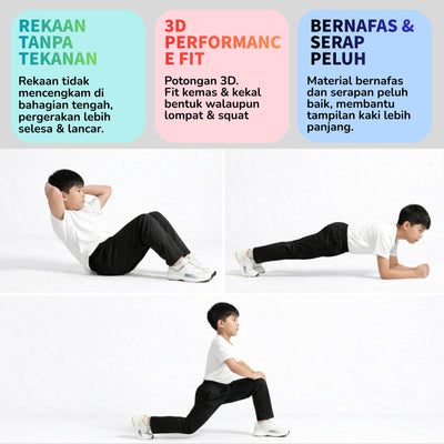 Tracksuit Scuba Kaki Biasa Unisex Budak / Dewasa Seluar Track Budak Lelaki Plain Hitam / Sekolah Dan Sukan Seluar trek scuba budak 772 Premium Thread