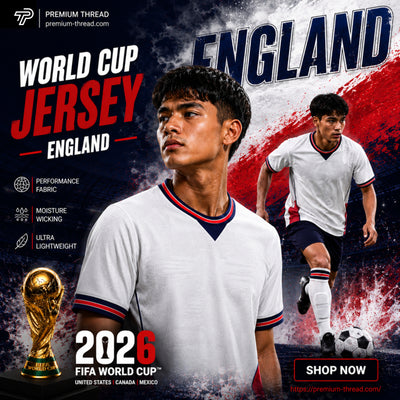 World Cup 2026 England Football Jersey Unisex Premium Microfiber Quick Dry Breathable Sports Shirt Futsal Gym Running Ready Stock Malaysia 004