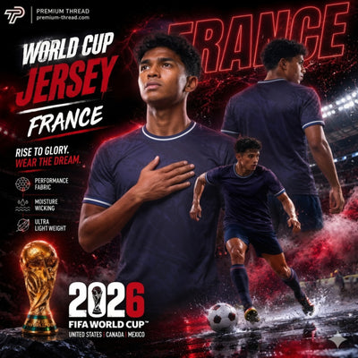 World Cup 2026 France Football Jersey Unisex Premium Microfiber Quick Dry Breathable Sports Shirt Futsal Gym Running Ready Stock Malaysia 007