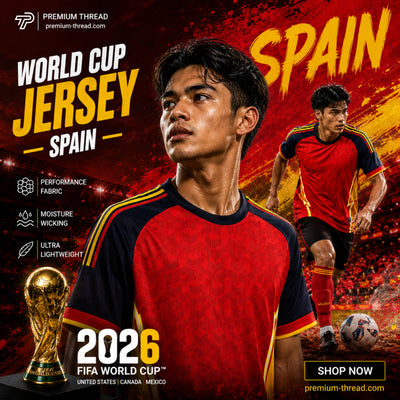 World Cup 2026 Spain Football Jersey Unisex Premium Microfiber Quick Dry Breathable Sports Shirt Futsal Gym Running Ready Stock Malaysia 008